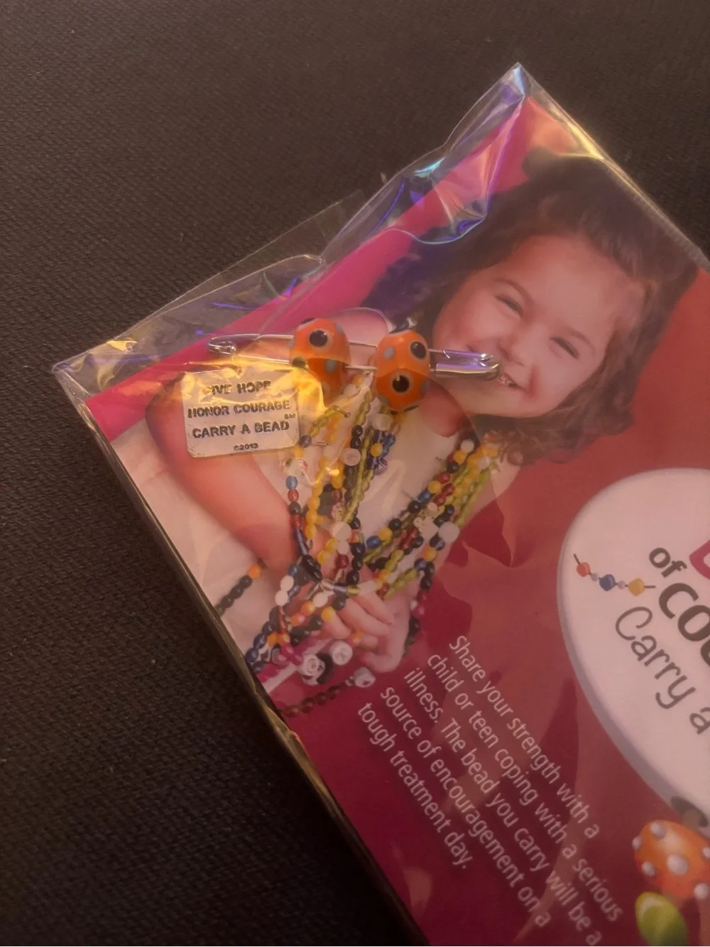 Carry a Bead Keychain – Orange Ladybug